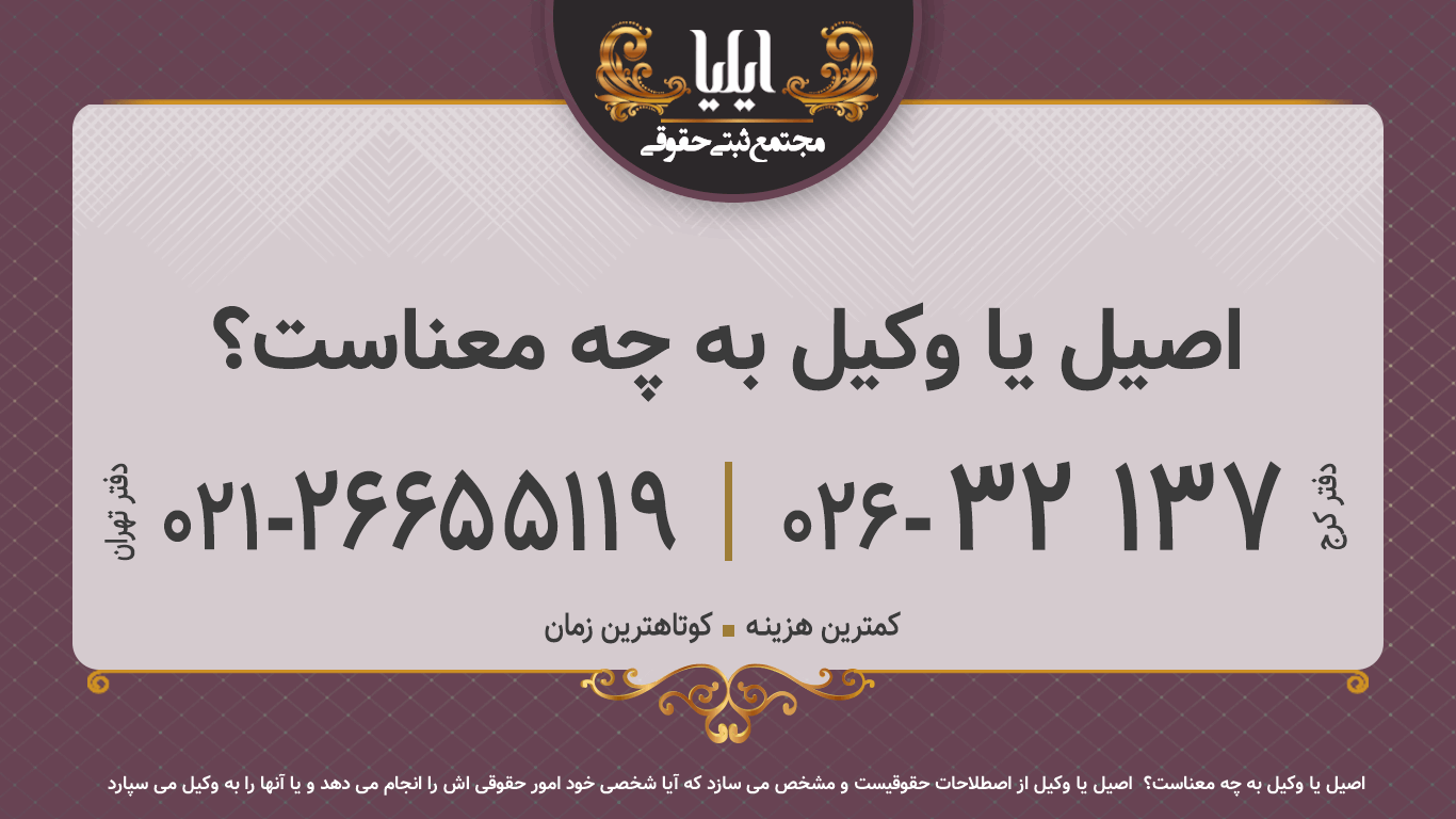  اصیل یا وکیل به چه معناست؟  