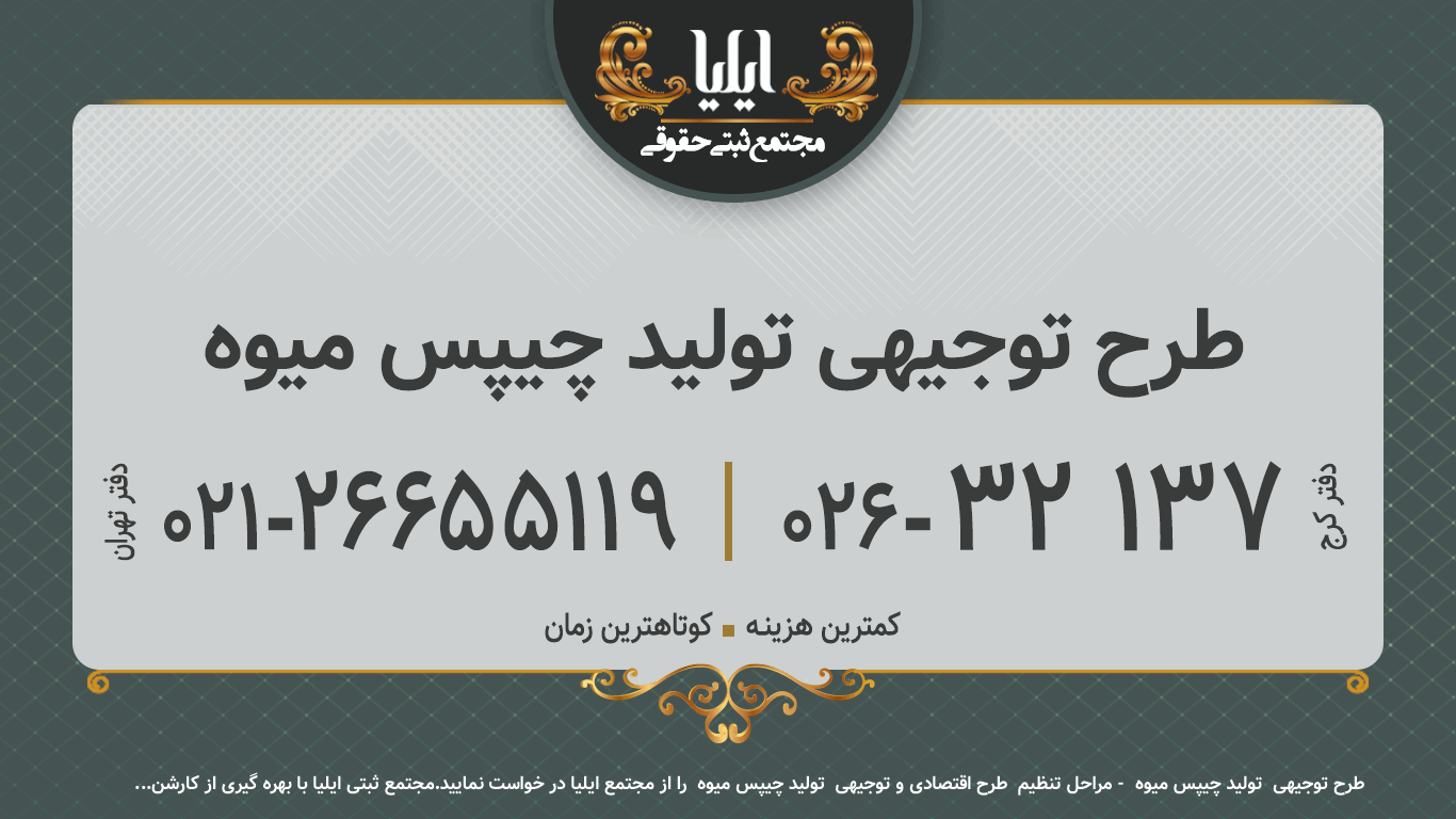  طرح توجیهی تولید چیپس میوه 